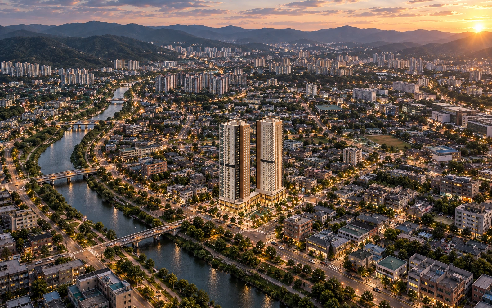 충주 광역조감도 CG 컨셉
